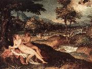 SUSTRIS, Lambert Landscape with Jupiter and Io wt painting